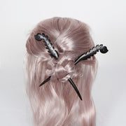 Natural Sandalwood Hair Sticks for Women - Set of 2 - (Fire)