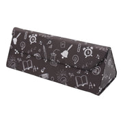 Science Print Glasses Case - Vegan Leather Magic Folding Hardcase