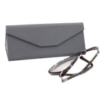 Load image into Gallery viewer, Grey Solid Color Glasses Case - Vegan Leather Magic Folding Hardcase