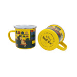 Load image into Gallery viewer, Tea Time Cats 300ml Enamel Mug – Whimsical Cat Design