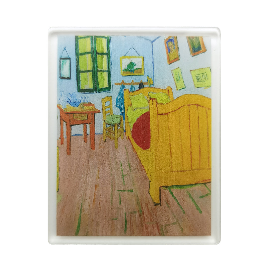 The Bedroom in Arles Acrylic Magnet - Vincent Van Gogh Art Fridge Magnet & Museum Souvenir