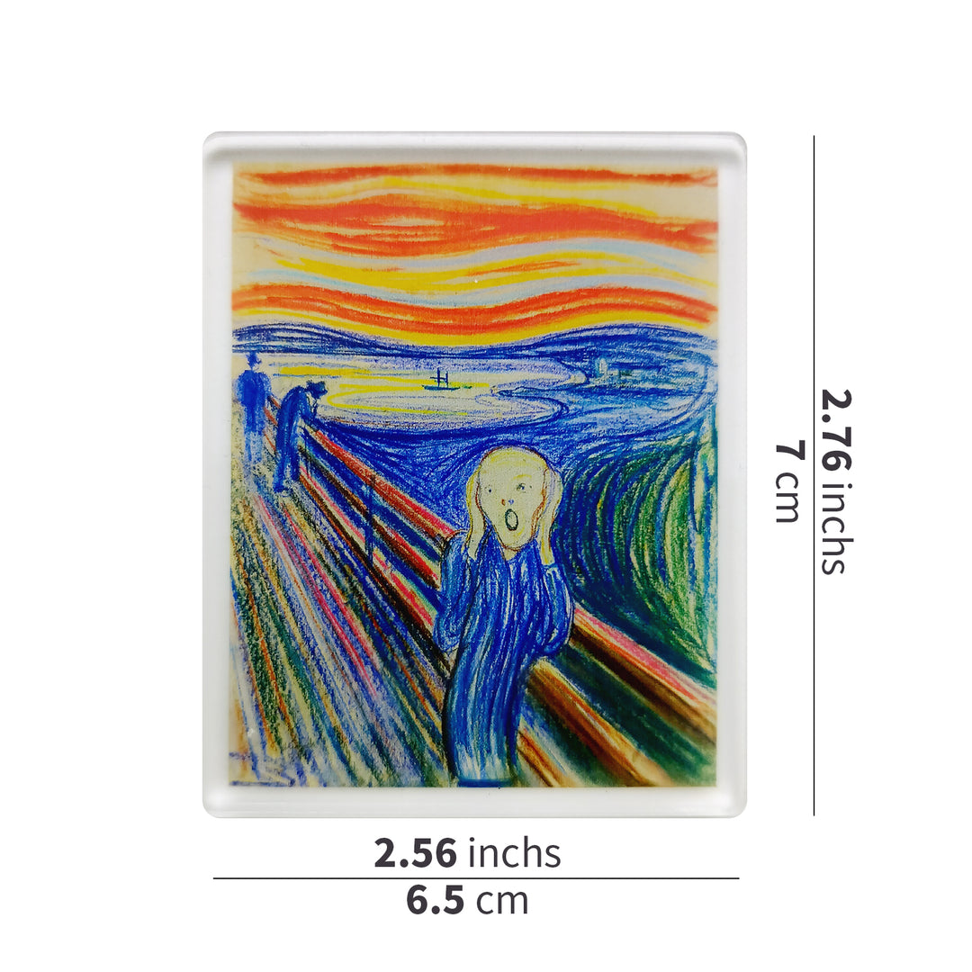 The Scream Acrylic Magnet - Edvard Munch Art Fridge Magnet & Museum Souvenir