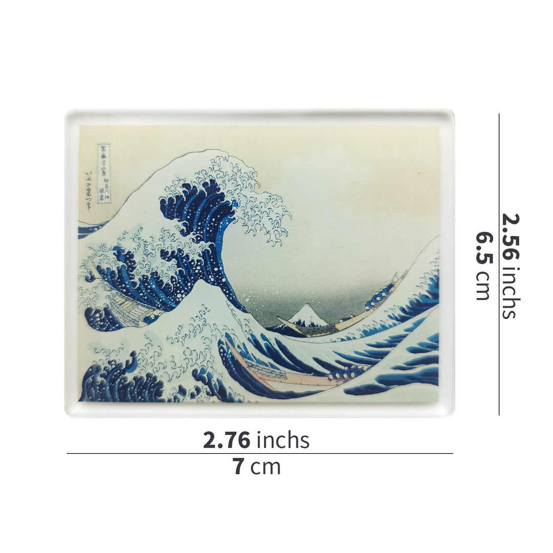 The Great Wave Acrylic Magnet – Hokusai Art Fridge Magnet & Museum Souvenir