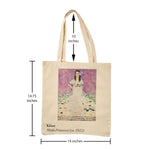 Load image into Gallery viewer, Reusable Cotton Tote Bag - Mada Primavesi - Klimt - Eco-Friendly Shopping Bag for Groceries - 15&quot;
