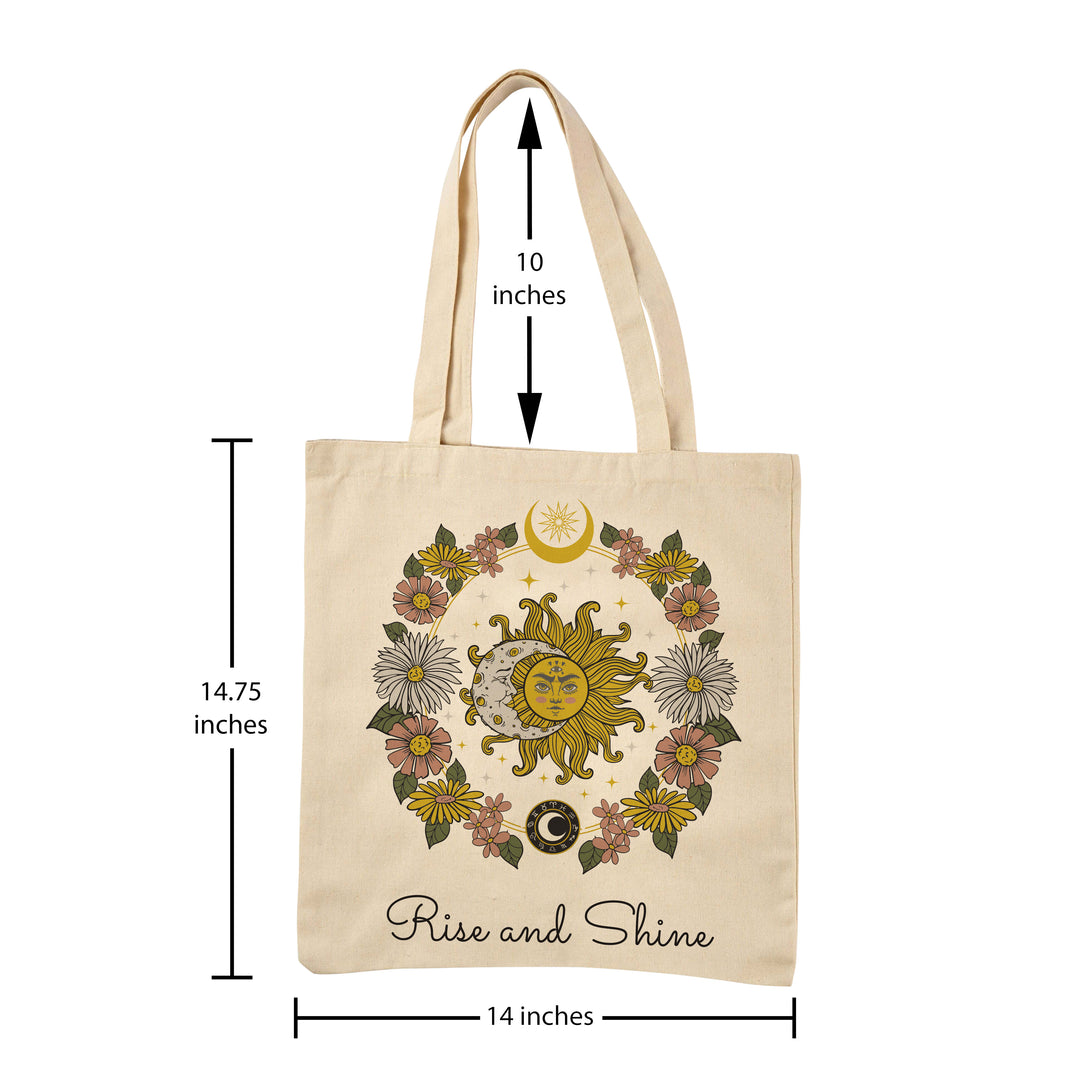 Reusable Cotton Tote Bag - Eco-Friendly Shopping Bag for Groceries - 15"