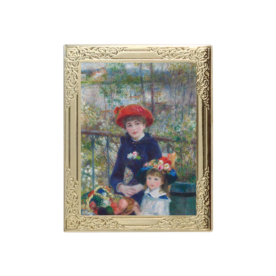 Two Sisters by Renoir Art Frame Pin - Museum Souvenir Fine Art Lapel Pin