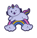 Load image into Gallery viewer, Unicorn Cat Kitty Rainbow Pin - Kawaii Cute Cat Lapel Pins