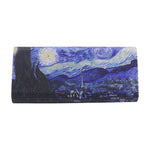 Load image into Gallery viewer, Van Gogh The Starry Night Foldable Eyeglass Case – Art Vegan Leather Folding Hard Shell Case