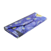 Van Gogh The Starry Night Foldable Eyeglass Case – Art Vegan Leather Folding Hard Shell Case