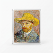 Self-Portrait with Straw Hat Acrylic Magnet – Van Gogh Art Fridge Magnet