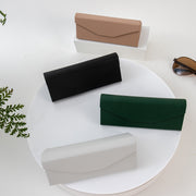 Solid Color Glasses Case - Vegan Leather Magic Folding Hard Shell Case