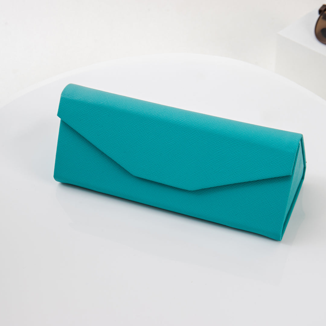 Solid Color Glasses Case - Vegan Leather Magic Folding Hard Shell Case