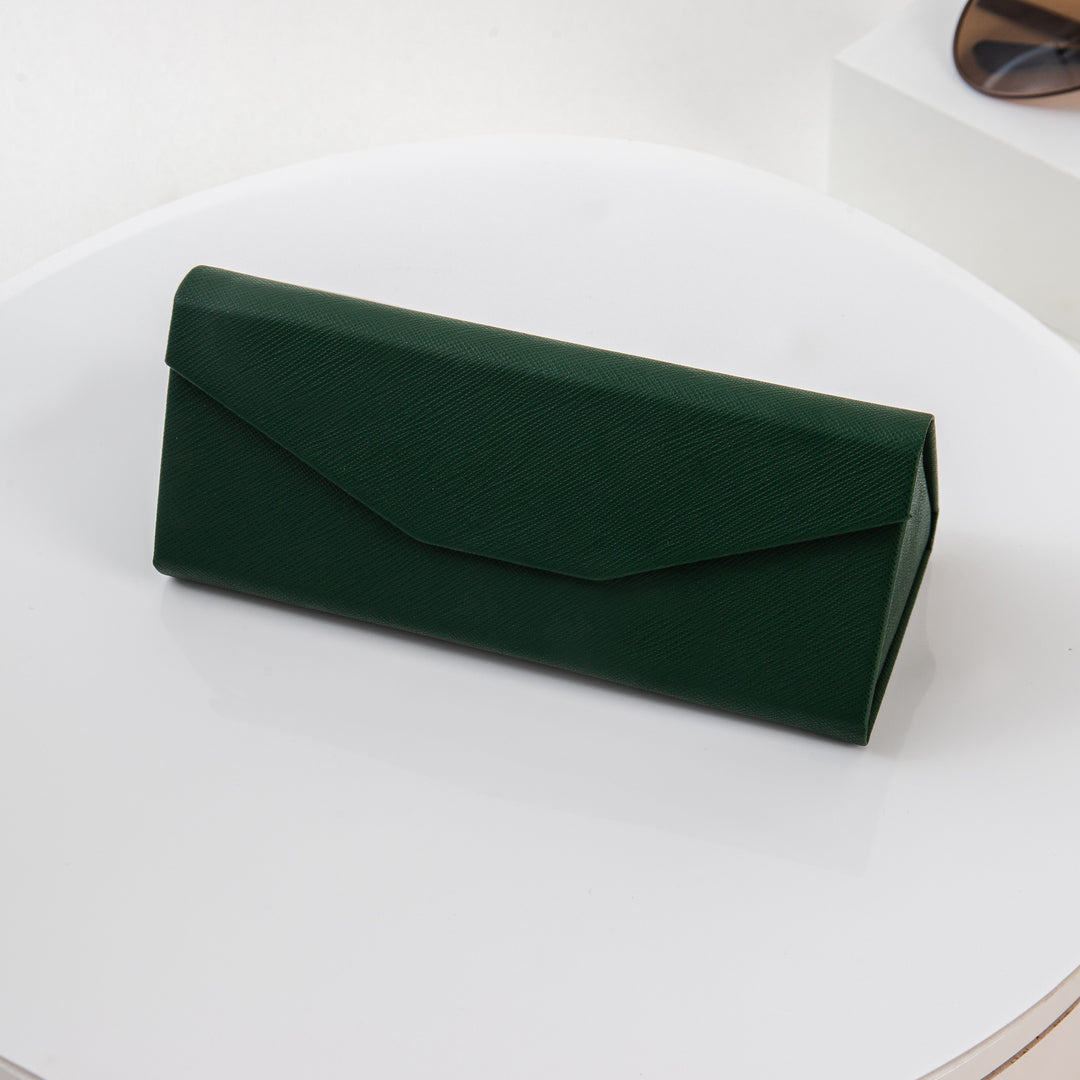 Chargeable Spectacles Case Solid Color Glasses Case - Vegan Leather Magic Folding Hard Shell Case ...