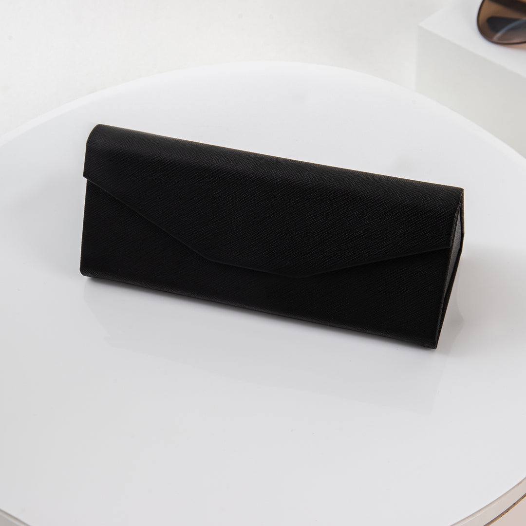 Solid Color Glasses Case - Vegan Leather Magic Folding Hard Shell Case