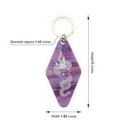 Vintage Keychain Retro Style Motel Hotel Key Ring - Route 66