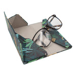 Load image into Gallery viewer, Cheetah Print Glasses Case - Vegan Leather Magic Folding Hardcase