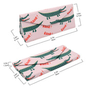 Crocodile Print Glasses Case - Vegan Leather Magic Folding Hardcase