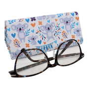 Koala Print Glasses Case - Vegan Leather Magic Folding Hardcase