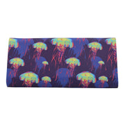 Jellyfish Print Glasses Case - Vegan Leather Magic Folding Hardcase