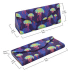 Load image into Gallery viewer, Jellyfish Print Glasses Case - Vegan Leather Magic Folding Hardcase