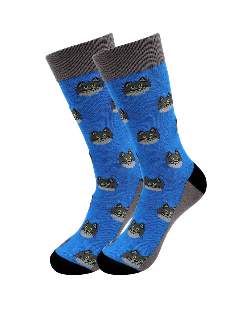 Blue Cat Socks - Comfy Cotton for Men & Women