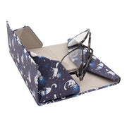 Space Cat Print Glasses Case - Vegan Leather Magic Folding Hardcase