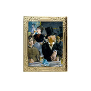 At the Café by Edouard Manet Art Frame Pin - Museum Souvenir Fine Art Lapel Pin