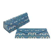 Birds by William Morris Folding Glasses Case - Vegan Leather Folding Hard Shell Case
