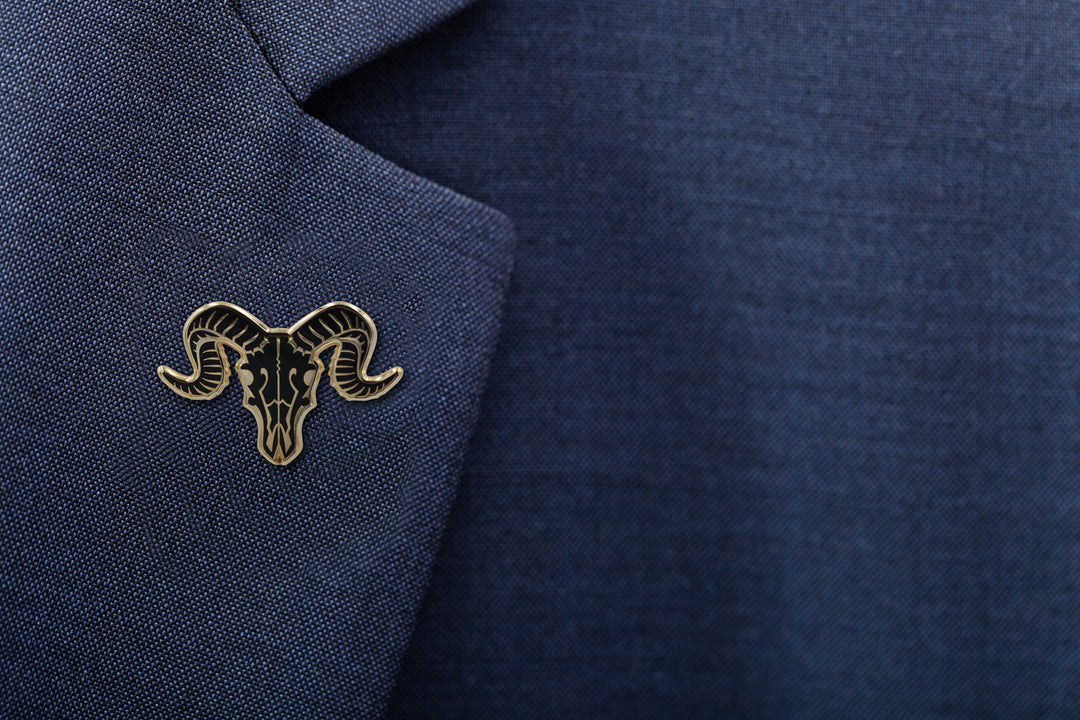 Ram Skull Pin - Occult / Baphomet Enamel Pin