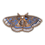 Load image into Gallery viewer, Moth Pin - Occult Luna Moth / Butterfly Enamel Pin in 4 Colors