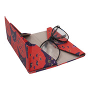 Baphomet Cat Print Glasses Case - Vegan Leather Magic Folding Hardcase