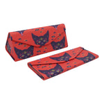 Load image into Gallery viewer, Baphomet Cat Print Glasses Case - Vegan Leather Magic Folding Hardcase
