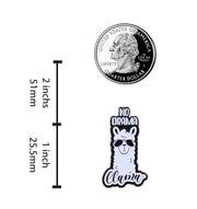 No Drama Llama Pin - No Stress Motivational Llama Enamel Pin