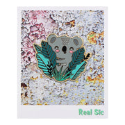 Australian Koala Bear in Leaves Lapel Enamel Pin