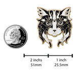 Load image into Gallery viewer, Black White Cat Pin - Adorable Cat Enamel Lapel Pin