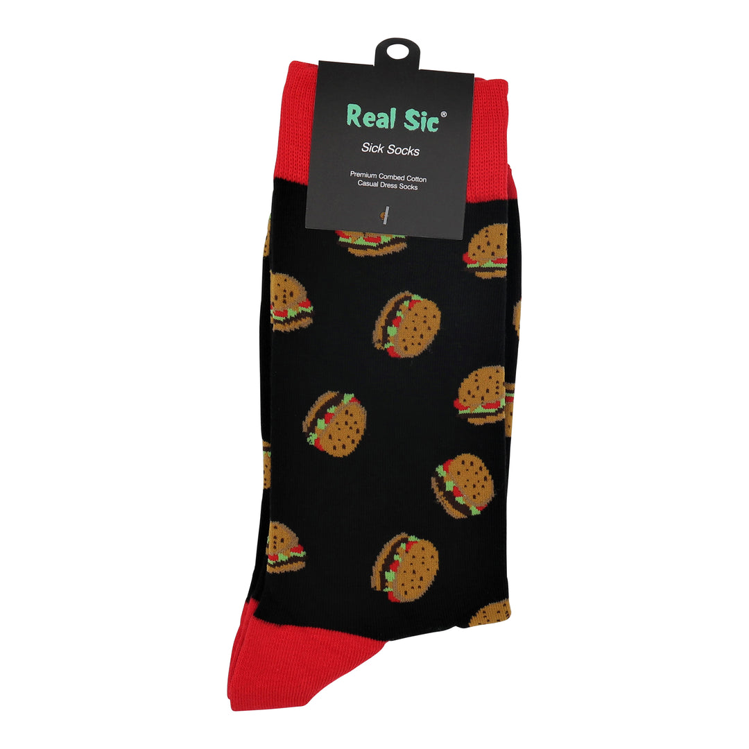Favorite Food Socks - Comfy, Cotton Burger Socks