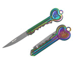Load image into Gallery viewer, Rainbow Keychain Knife - &#39;OK&#39; Useful &amp; Cute Utility Keychain Knife