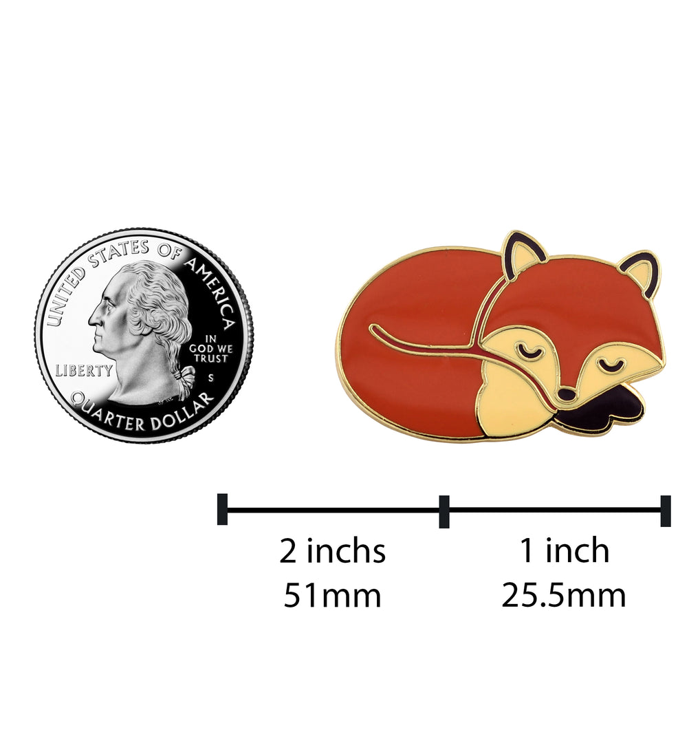 Sleeping Fox - Cute Sleepy Fox Enamel Pin