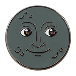 Load image into Gallery viewer, Moon Emoji – New Moon &amp; Full Moon Enamel Pins