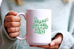 Load image into Gallery viewer, Great Things Take Time Mug - Motivational Large Capacity 15oz Ceramic Coffee Mug / Tea Cup
