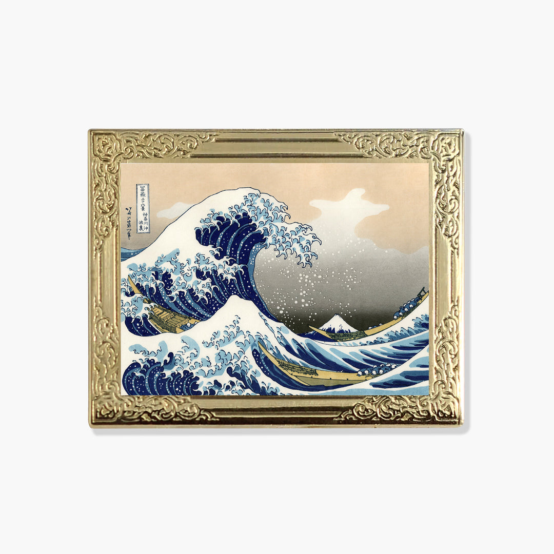 The Great Wave off Kanagawa Art Lapel Pin - Hokusai Woodblock Print Reproduction