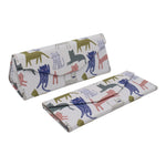Load image into Gallery viewer, Indie Cat Print Glasses Case - Vegan Leather Magic Folding Hardcase