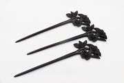 Dark Sandalwood, Wood Hair Pin, Clip, Hair Sticks - Tiger Lily