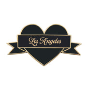 I Heart Los Angeles Enamel Pin – Black & Gold City Pin