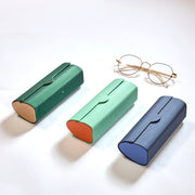 Vintage-Inspired Magnetic Vegan Leather Glasses Case: Retro Cylindrical Design for Stylish Eyewear Protection
