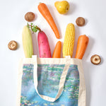 Load image into Gallery viewer, Reusable Cotton Tote Bag - Water Lillies - Monet - Eco-Friendly Shopping Bag for Groceries - 15&quot;
