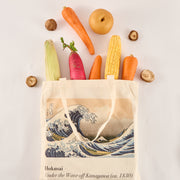 Reusable Cotton Tote Bag - The Great Wave - Hokusai - Eco-Friendly Shopping Bag for Groceries - 15