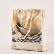 Reusable Cotton Tote Bag - The Great Wave - Hokusai - Eco-Friendly Shopping Bag for Groceries - 15