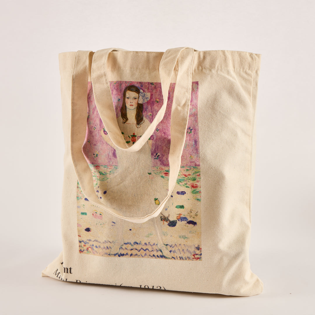 Reusable Cotton Tote Bag - Mada Primavesi - Klimt - Eco-Friendly Shopping Bag for Groceries - 15"