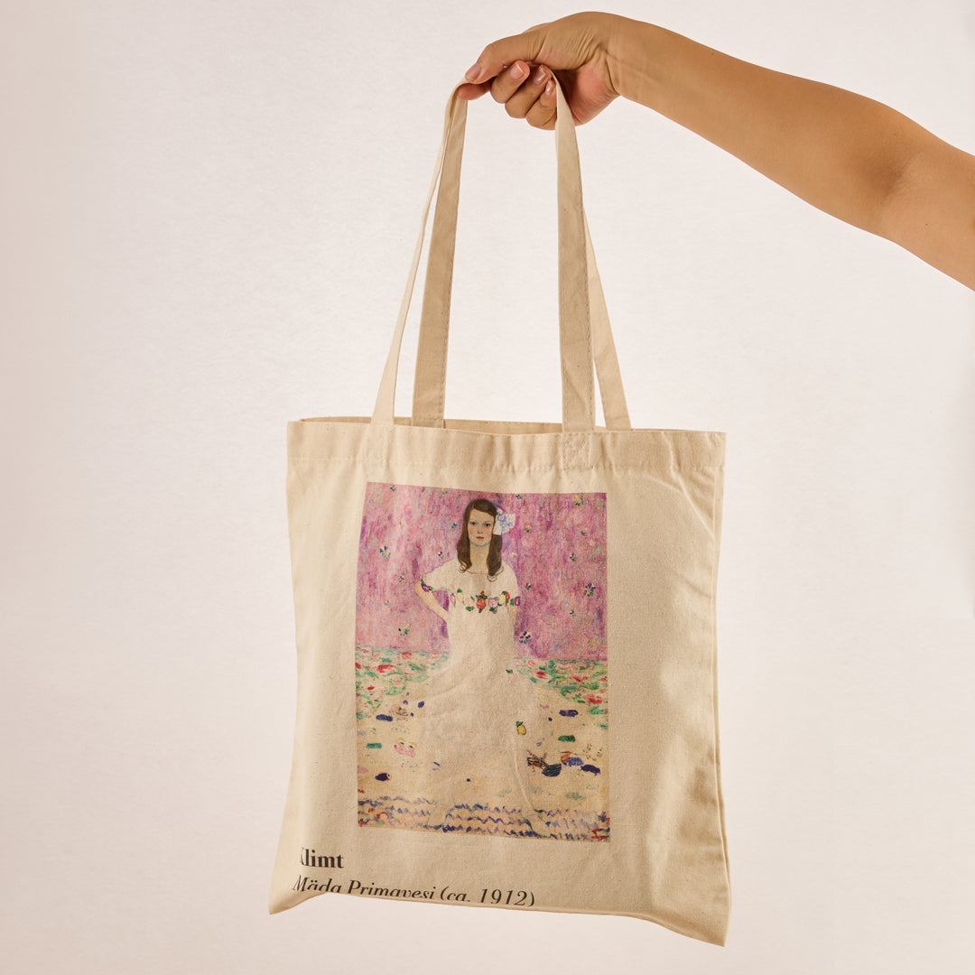 Reusable Cotton Tote Bag - Mada Primavesi - Klimt - Eco-Friendly Shopping Bag for Groceries - 15"